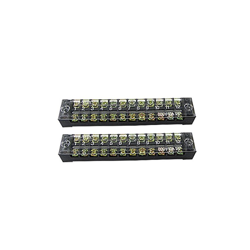 GBSTORE 12 Position, 600V 15A , Dual Rows Covered Barrier
