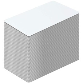 Plastic Cards, 50 Cards, White, Plain Cards, JIS Standard Size, PVC Cards, 0.03 inch (0.76 mm) Thickness