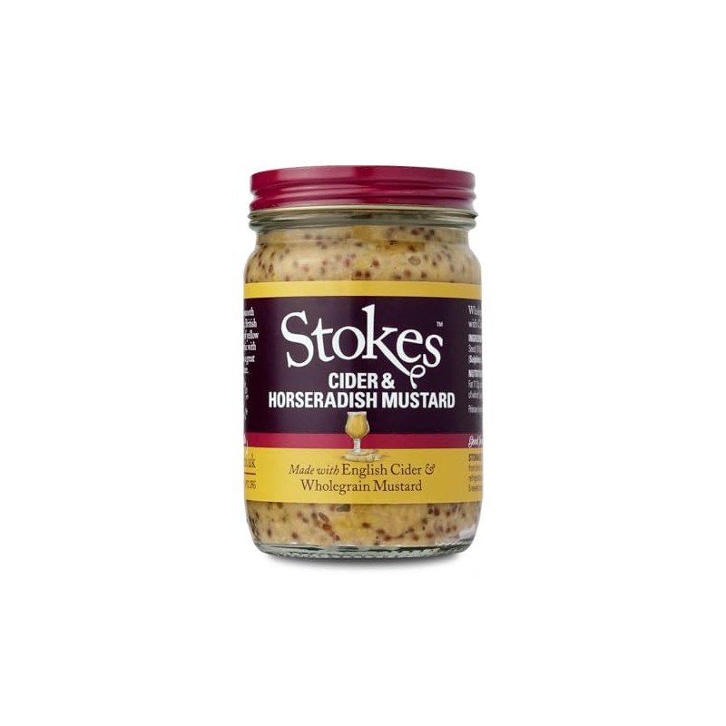Stokes – Cider & Horseradish Wholegrain Mustard 185g - Pack