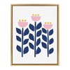 Kate and Laurel Sylvie Nordic Flowers Framed Canvas by Myriam