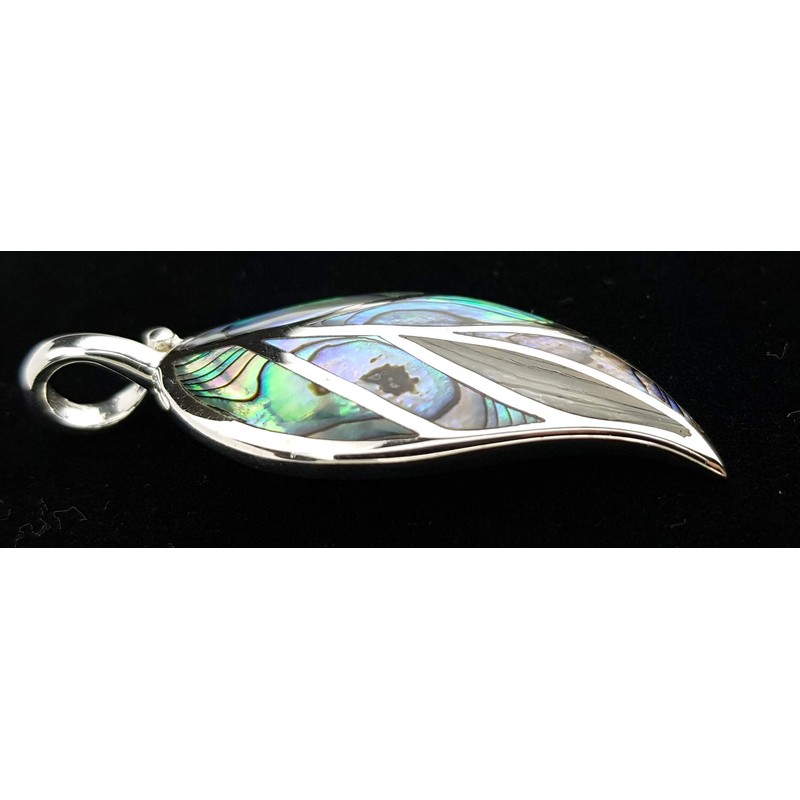 Monkimau Women's Pendant Leaf 925 Sterling Silver Genuine Silver with