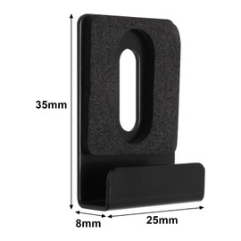 BENLIUDH 8Pcs Mirror Clips for Wall Mounting, Metal Mirror Hanging Kit for Frameless Mirror, Billboard Displays, Tile, (Black, with Screw)