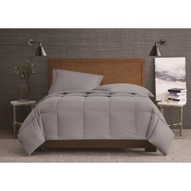 London Fog Garment Washed Solid Comforter Set Grey Microfiber 3-Piece King Comforter Set, Solid Themed, Adult and Teen, Oeko-TEX Certified