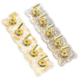 DANNEASY 2 Set Glitter Nail Stand for Press on Nails Shinny Sequins Nail Holder for Painting Nails Magnetic Nail Display Stand Fake Nail Hand Acrylic Practice Nail Tips Manicure Tools