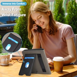 Caweet Case for Kobo Clara Colour/BW 6 Inch 2024 Release, Premium PU Leather Foldable Stand Protective Sleeve Cover with Card Slot and Hand Strap, Black