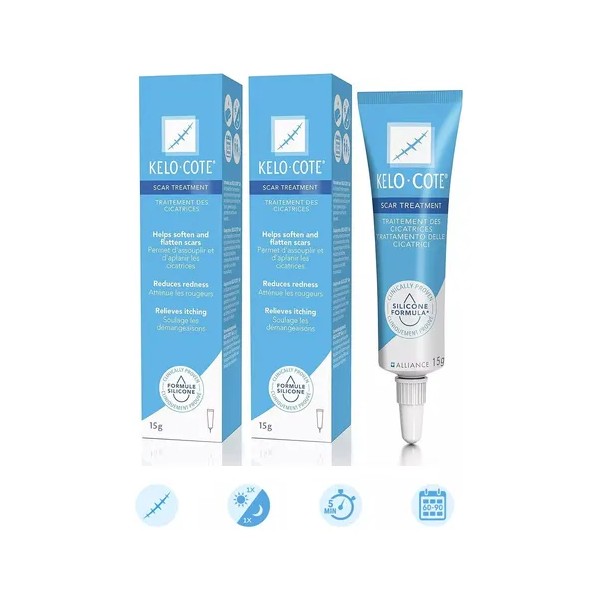 Kelo-cote 2 Pcs Gel Para Las Cicatrices 15 G Tipo