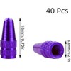 Presta Valve Caps for Bicycle, 40 Pack, Multicolour Anodised Aluminium,