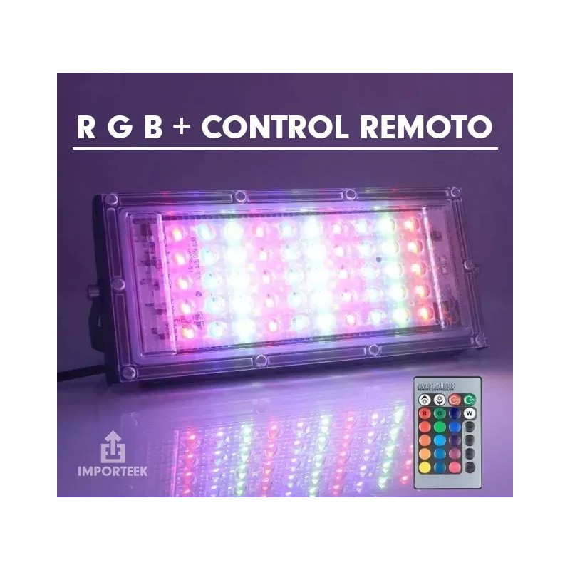 Importeek 10pz Reflector Lampara Led Rgb Iluminacion Color 30w Control