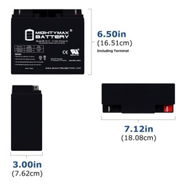 Mighty Max Battery 12V 18AH SLA Battery for Schumacher PSJ-4424 Jump Starter