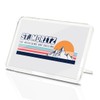 Classic Rectangle Magnet with Stand - Retro St Moritz Ski
