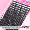 wiwoseo Russian Cluster Lashes Kit Individual Lashes Kit DIY Lash