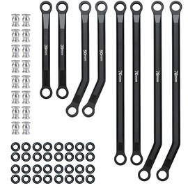 RCLIONS Higher Extra Clearance RC Links Linkage Set for 1/24th Axial SCX24 Gladiator AXI00005 RC Crawler Car Upgrades Parts (Black)
