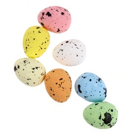 KESYOO 100 Pcs Speckled Foam Easter Eggs Mini Styrofoam Bird Eggs Graffiti Eggs Basket Stuffers Easter for DIY Crafts Easter Party Favors 1.8CM Assorted Color