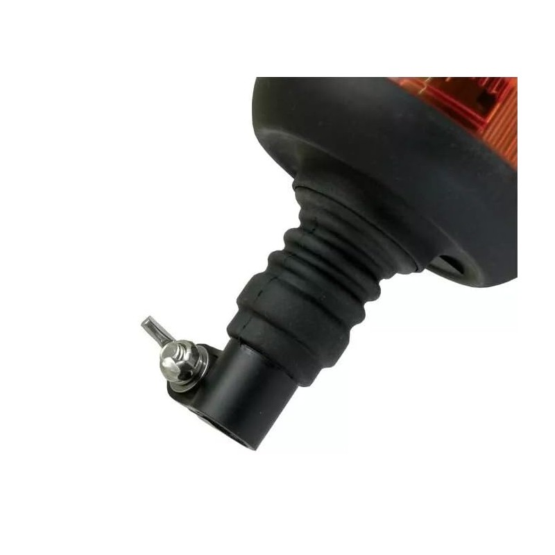 Generic Rotating Flashing Amber Beacon Flexible DIN Pole Mount Tractor