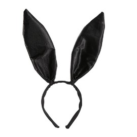 Zhzrche Bunny Ear Headband Rabbit Hair Band Hair Accessories for Women Party Gift (Black)