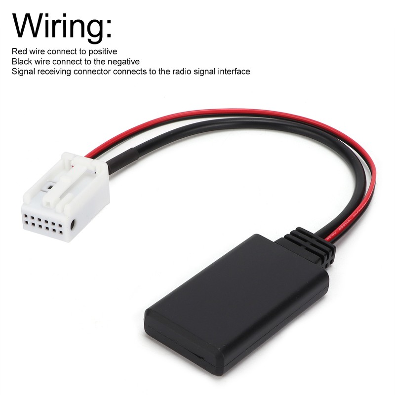 Car Bluetooth Module 12V AUX-IN Cable Wireless Audio Adapter Replacement
