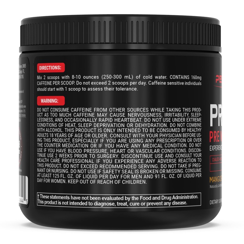 PEScience Prolific Pre Workout Powder for Men & Women with