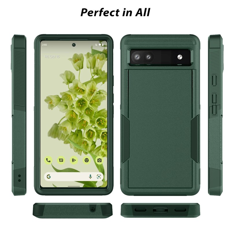 ZUSLAB Rugged Case for Pixel 6a Rugged Defender Protective Heavy