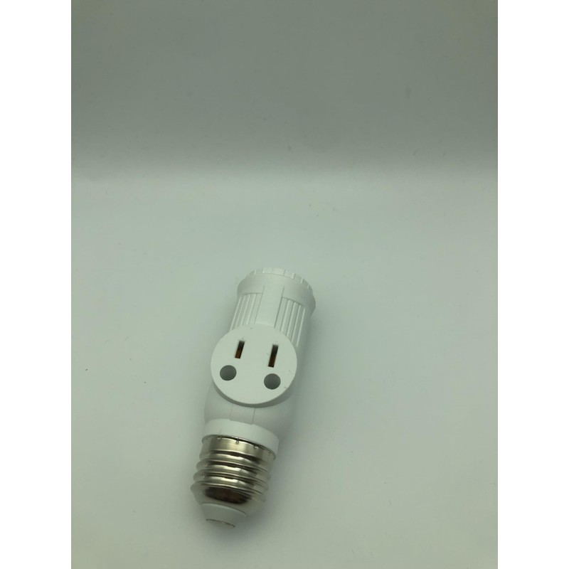 Figame 3 Prong Light Bulb Socket Plug Adapter, Polarized Bulb