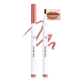 LYSdefeu Lip Liner Stain Mark Pen-1Pcs Brown Liquid Lip Tint, Longlasting Waterproof Smudgeproof Lipstick Lipcolor, Precise Chisel Tip Smooth Lip Gloss Pen, Christmas Makeup Gift for Women Girl-05