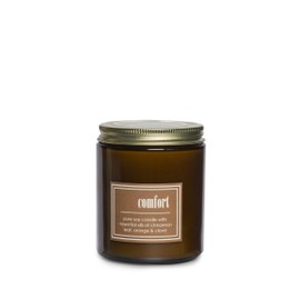 Eco Candle Co. Essentials Candle, Comfort, 8 Oz. - 100% Soy Wax, No Lead, Hand Poured, Phthalate Free, Made from Midwest Grown Soybeans, All Natural Wicks - Cinnamon Leaf, Orange, Clove