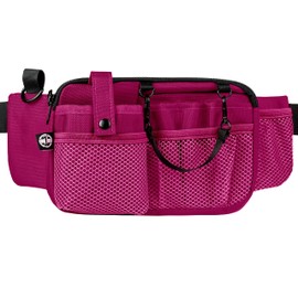 First Lifesaver Nurse Fanny Pack with Multi-Compartment and Tape Holder For Nurses and Nursing Students (Pink)