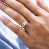 TJC Moissanite Boat Ring In 18ct Yellow Gold Plated 925