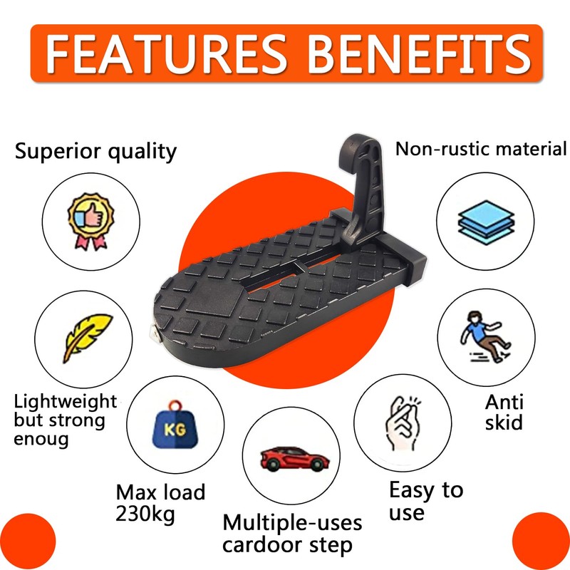 PTSTEL Vehicle Access Roof of Car Door Step Folding Doorstep
