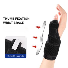 iStabo Adjustable Thumb Brace with Spica Splint - Dual Hand Support for Arthritis & CMC Injuries, Breathable Medical-Grade Splint, Lightweight Immobilizer for Typing/Sports/Sleep, Men & Women