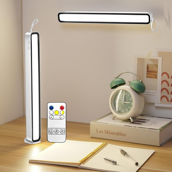 XmnSoly Magnetic Light Bar Rechargeable Desk Light Bar with Remote
