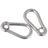 CNBTR 50mm Silver M5 Spring 304 Stainless Steel Snap Hook