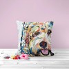 The Beach Stop Decorative Watercolour Bichon Frise Dog Scatter Cushion