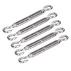5Pcs Turnbuckle Hook and Hook Wire Rope Tension 304 Stainless