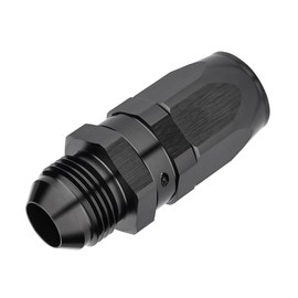 EVIL ENERGY 12AN Male Hose End Fitting for CPE Fuel Hose, Aluminum Straight Black