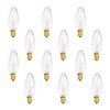 Holiday Joy C26 Christmas Crystal Clear Torpedo Tip Candelabra Replacement