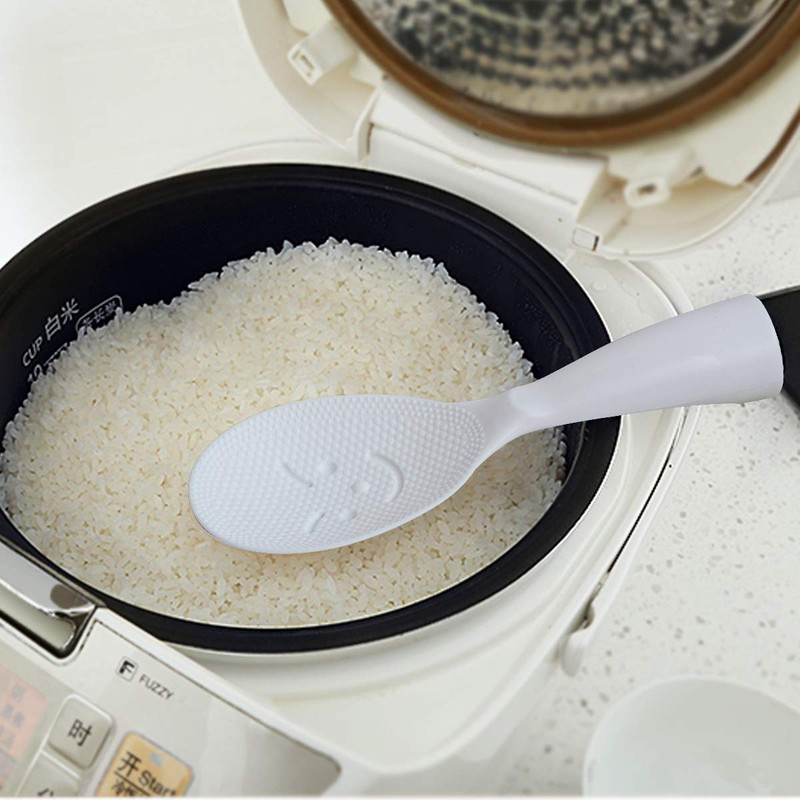 Fuxinghao 2 Pcs Rice Paddle，Non-Stick Rice Spoon, Stand-up Serving Rice