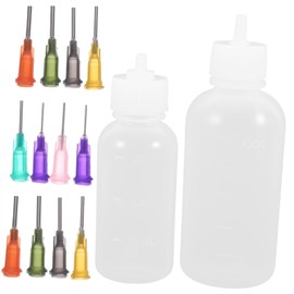 TEHAUX 1 Set Pottery Glaze Squeeze Bottle with Applicators Precision Tools for Accurate Application Includes Bottles Replaceable Needles for Pottery Workshops DIY Crafts