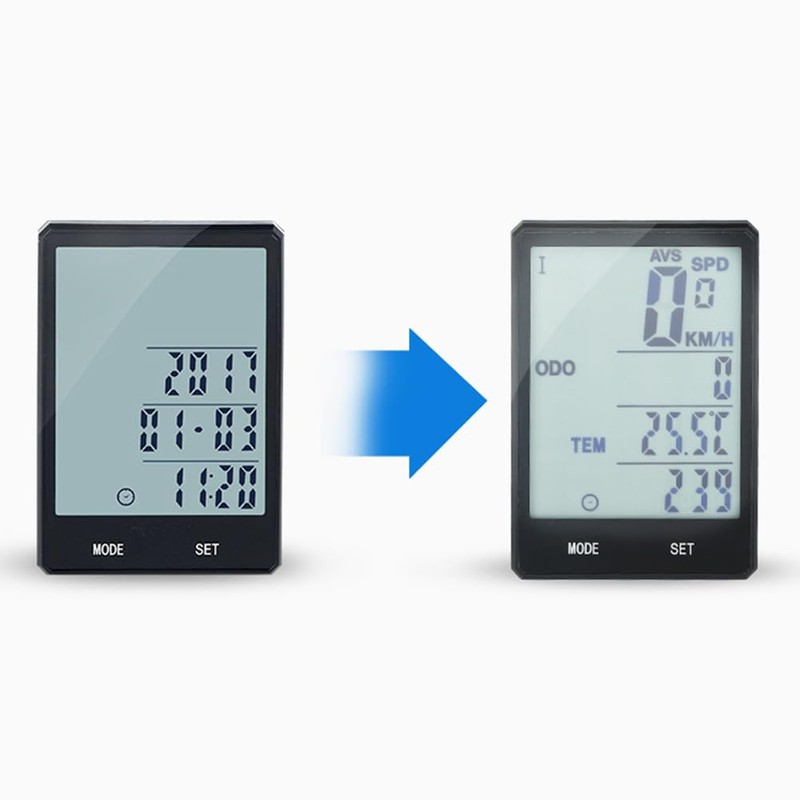 BESPORTBLE Bicycle Speed Static Exercise Bike Wired Speedometer Speedometer with