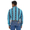 Wrangler Men's Checotah Sea Salt Blue Snap Shirt 112365886 (US,