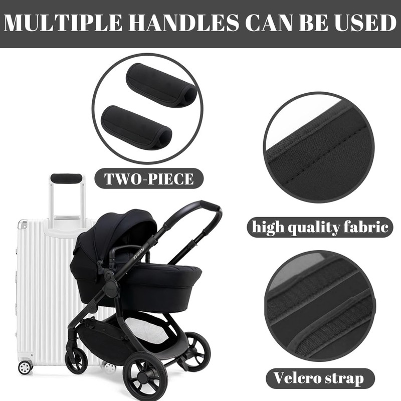 DIFLAX Pack of 2 Neoprene Luggage Handle Cover, Suitcase Handle