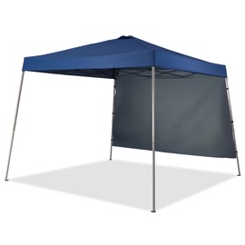 GDY 8X10 FT Pop Up Canopy Outdoor Instant Tent Slant Legs with a Sidewall,Equipment Vents, Portable Gazebo Shelter for Patio, Deck, Beach and Garden,Navy Blue.