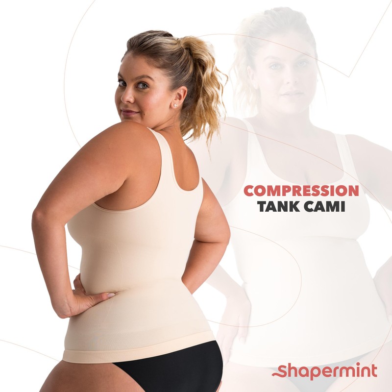 SHAPERMINT Compression Tank Cami - Tummy and Waist Control Body Shapewear  Camisole for Women 