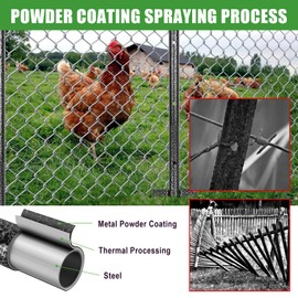 Dreamillo Fence Post 2.8 Feet, 8 Pack T Post for Wire Fence No Dig Metal Garden Fence Post with 100 Zip Ties for Farm, Yard, Lawn, Orchard