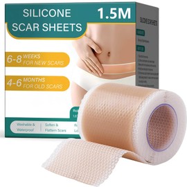Parches de Silicona para Cicatrices, 4CM1.5M, Láminas de Silicona Reutilizables  para Mejora la Apariencia y Reducir la Apariencia de Cicatrices,...  