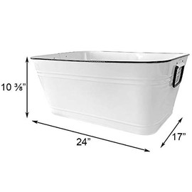 Panacea 81639 Vintage Milkhouse Washtub Style Planters, 24”L, Pack of 22