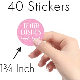 Baby Gender Reveal Team Boy or Girl Stickers - Lashes or Staches - 40 Labels