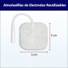 Electrodos Tens 80 Parches Para Electroestimulador 5x5cm Color Blanco
