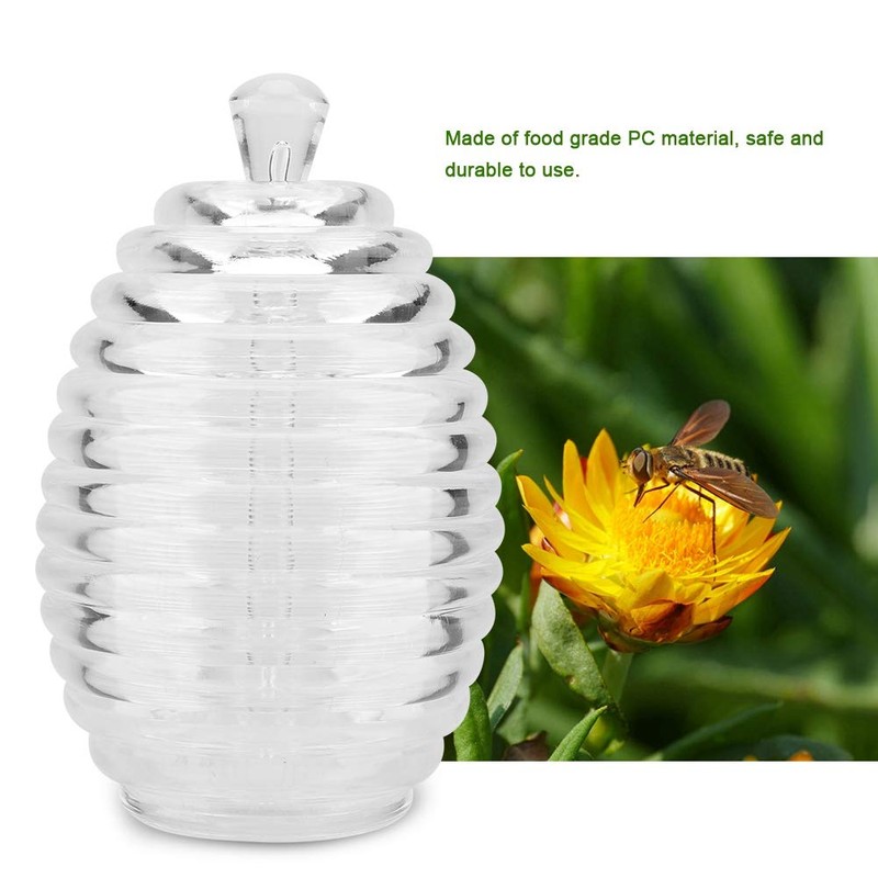 VOBOR Honey Jar with Dipper - Honey Bee Pot, Professional