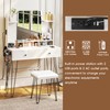 TC-HOMENY Makeup Vanity with Charging Station, Vanity Desk with 2
