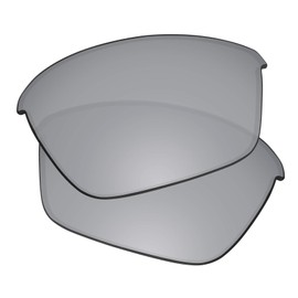 Predrox Silver Mirror Half Jacket 2.0 Lenses Replacement for Oakley Sunglass OO9144 Polarized